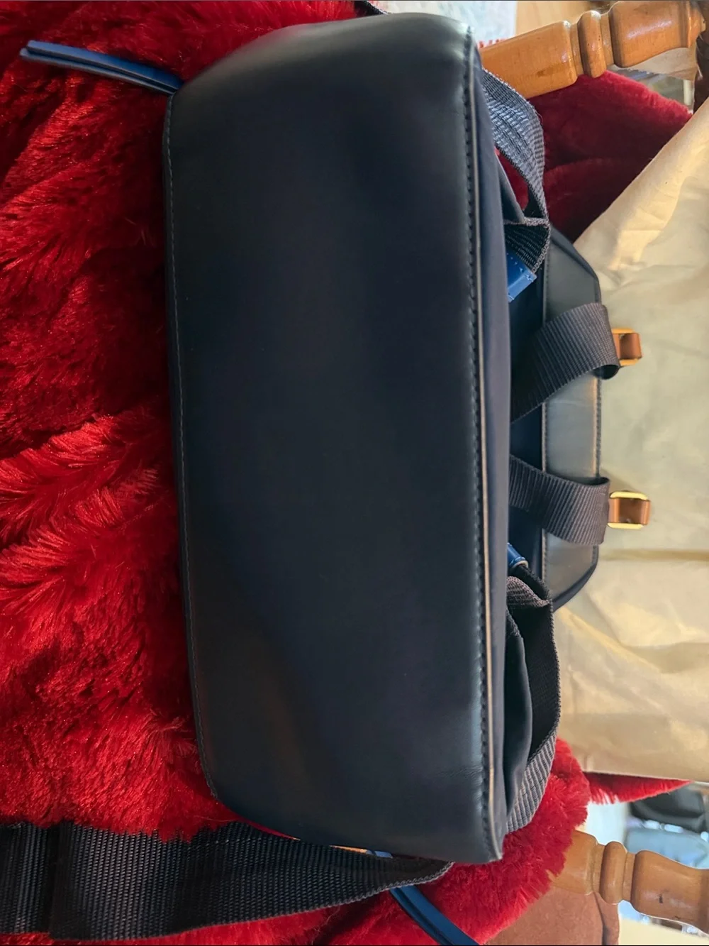 Tory Burch Navy Backpack with Bright Blue Trim